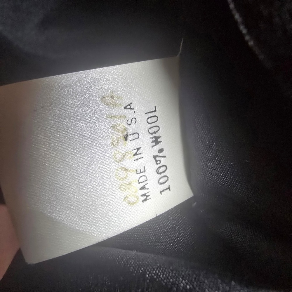 Doncaster Black Tailored Wool Jacket Gold Button Cropped Blazer Made in‎ USA - Picture 6 of 10